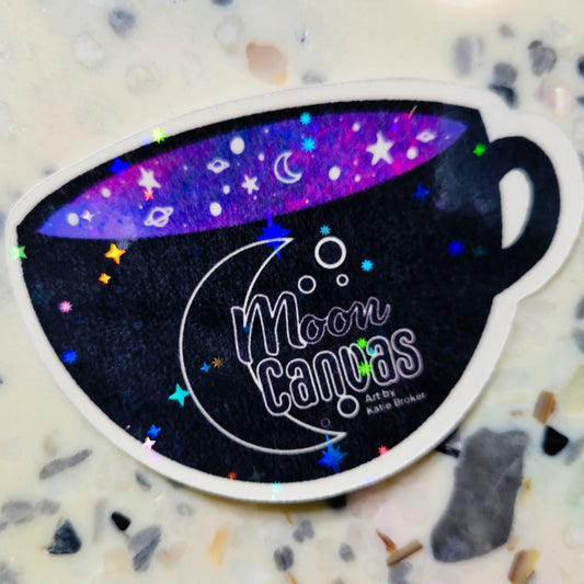 Moon Canvas Cup of Stars Sticker